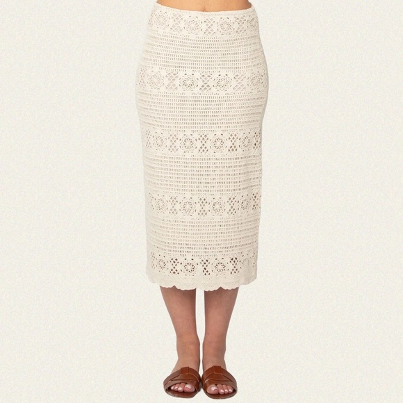 Kings Road Crochet Midi Skirt - Picture 3 of 6